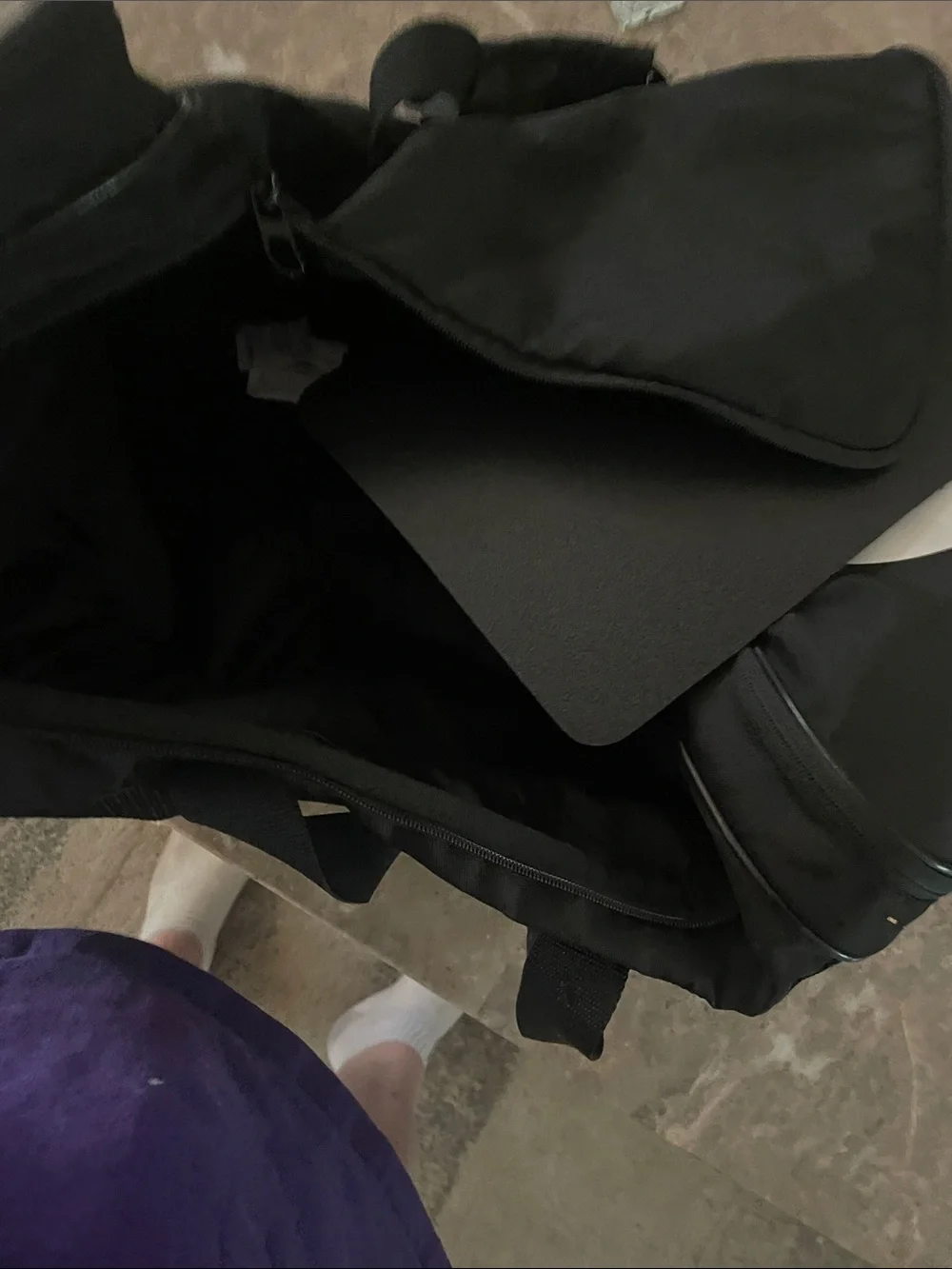 adidas Black and White Logo Gym Duffel